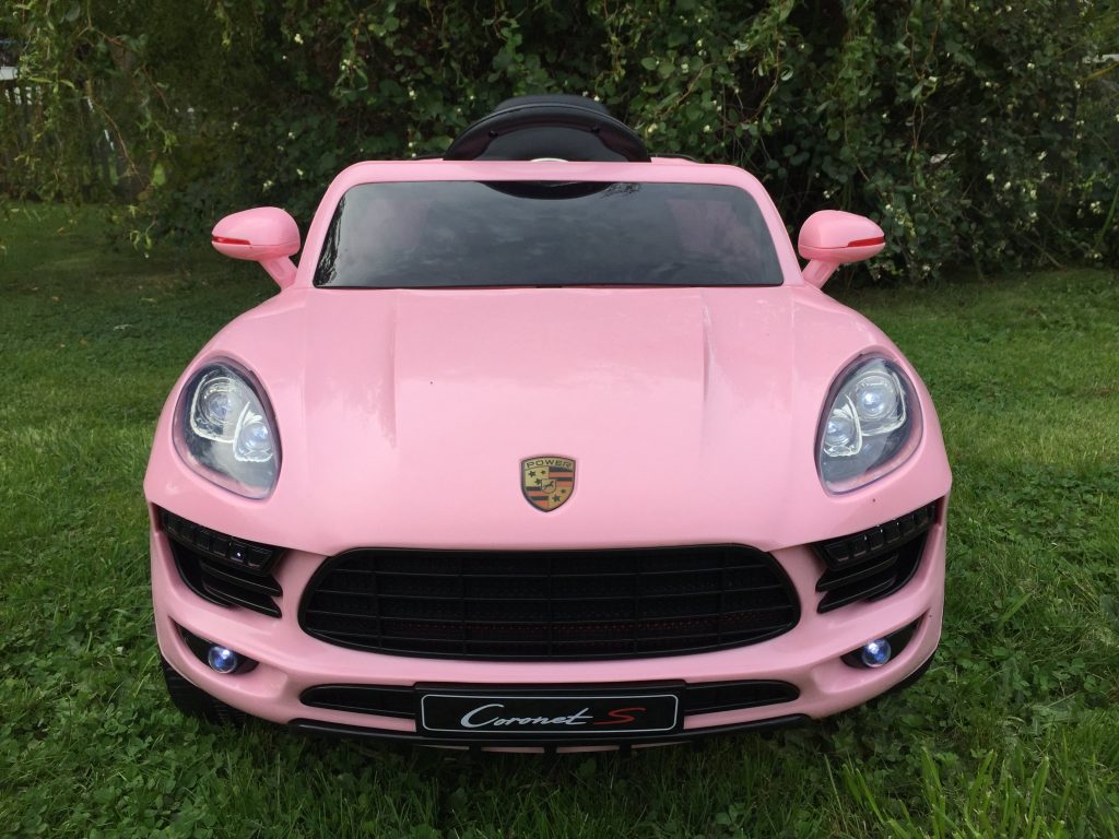 Pink porsche ride on car online