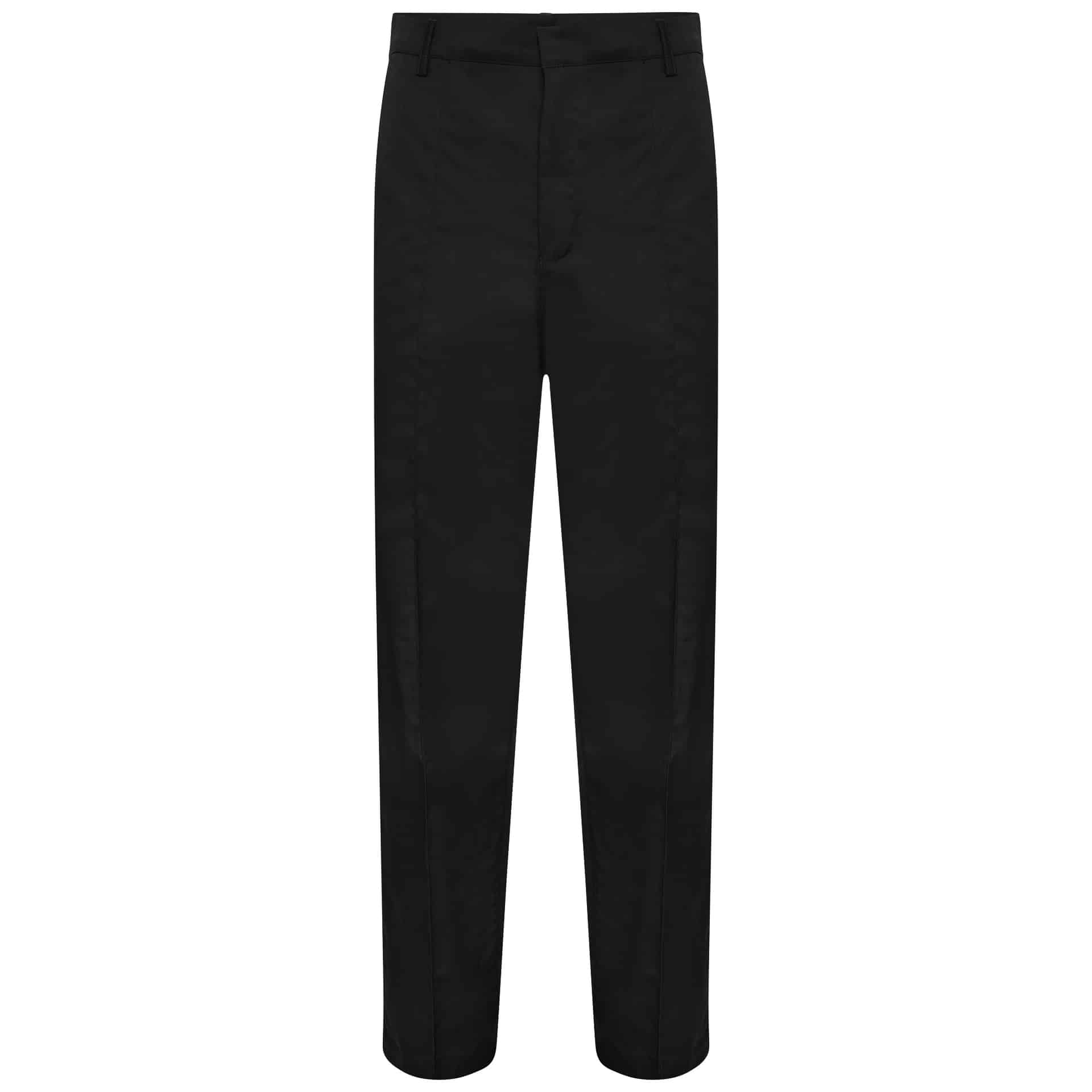 Behrens Mens Pleated Trousers - Black - 52 Reg - Uniforms Online - INYDY