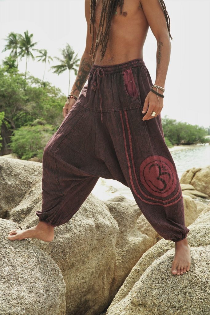 Bandana Print Pull On Hippie Flare Pants Leggings Layering Comfy