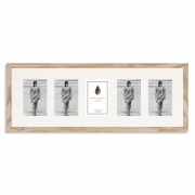 Solid Oak Multi Aperture Photo Frame for five 6×4/4x6inch photos