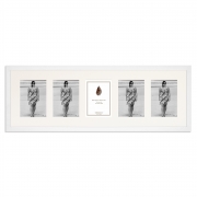 Matt White Multi Aperture Photo Frame for five 7×5/5x7in photos