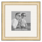 Gold Wooden Photo Frame with mount for a 5x5in Photo – Photo to follow by email