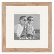 Solid Oak Photo Frame with mount for a 5x5in Photo – Photo to follow by email