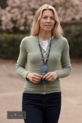 Crew-Neck Cardigan S / Sage by Pink Avocet