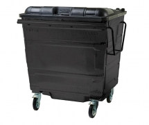 1100L Steel Wheelie Bin – Black