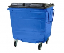 1100L Steel Wheelie Bin – Blue