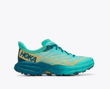 Hoka Women’s Speedgoat 5 Shoe – Deep Teal / Water Garden – UK 6.5 – Bog Dog