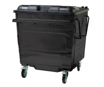 1280L Steel Wheelie Bin – Black