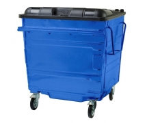 1280L Steel Wheelie Bin – Blue