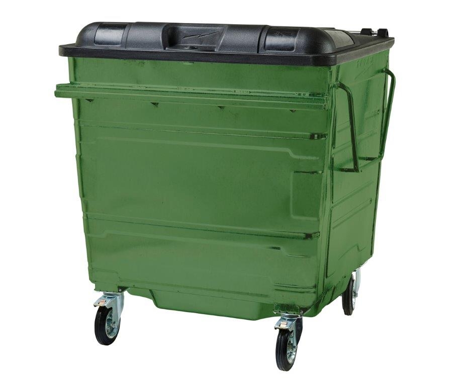 1280L Steel Wheelie Bin – Green