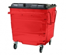 1280L Steel Wheelie Bin – Red