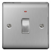 BG Nexus Brushed Steel Switches and Sockets White Inserts Full Range 20 Amp Double Pole Switch NBS31 – Masterlec