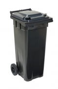 140L Two Wheel Plastic Bin – Black