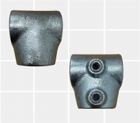 Galvanised Tube Fittings – 34mm OD Tube B34 – 153 Slope / Ramp Short Tee – KIM40105 – K I Metals