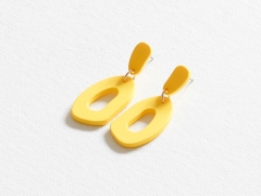 Bella Organic Shape Earrings in Yellow – Big Metal London