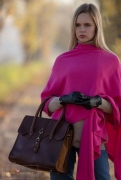 Classic Cashmere Cape Fuchsia / One Size by Pink Avocet