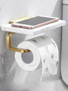 Bspoiled Marble Toilet Roll Holder – Grey Marble – BSpoiled