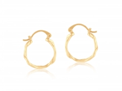 Valeria Organic Little Hoop Earrings in Gold – Big Metal London