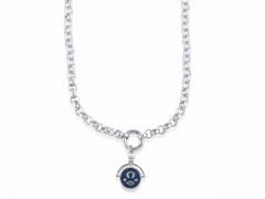 Aurelia Plated Statement Belcher Chunky Charm Chain With Lock in Silver – Big Metal London