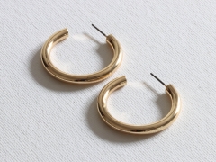 Hermione Brass Hoop Earrings in Gold – Big Metal London