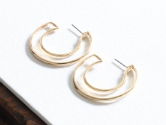 Hermione Brass Disc Outline Earrings in Gold – Big Metal London