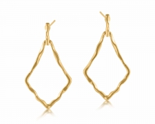 Pandora Plated Brass Molten Metal Plated Earrings in Gold – Big Metal London