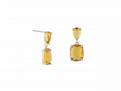 Alix Allure Stone Cut Luxe Earrings in Topaz – Big Metal London