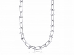 Renata Statement Chunky Chain Necklace in Silver – Big Metal London