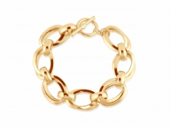 Nicolette Statement Chunky Chain Bracelet in Gold – Big Metal London