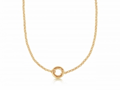 Olivia Mini Brass Belcher Chain Necklace with a Lock in Gold – Big Metal London