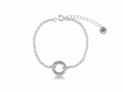 Olivia Mini Brass Belcher Chain Bracelet with a Lock in Silver – Big Metal London