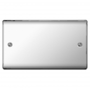 BG Nexus Polished Chrome Switches and Sockets White Inserts Full Range Double Blanking Plate NPC95 – Masterlec