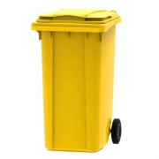 240 Litre Wheelie Bin in Yellow – Fully Customisable Outdoor Bins – UK Wheelie Bins – 2 Wheels