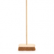 10″ Soft Coco Broom Sweeping Brush and Wooden Handle