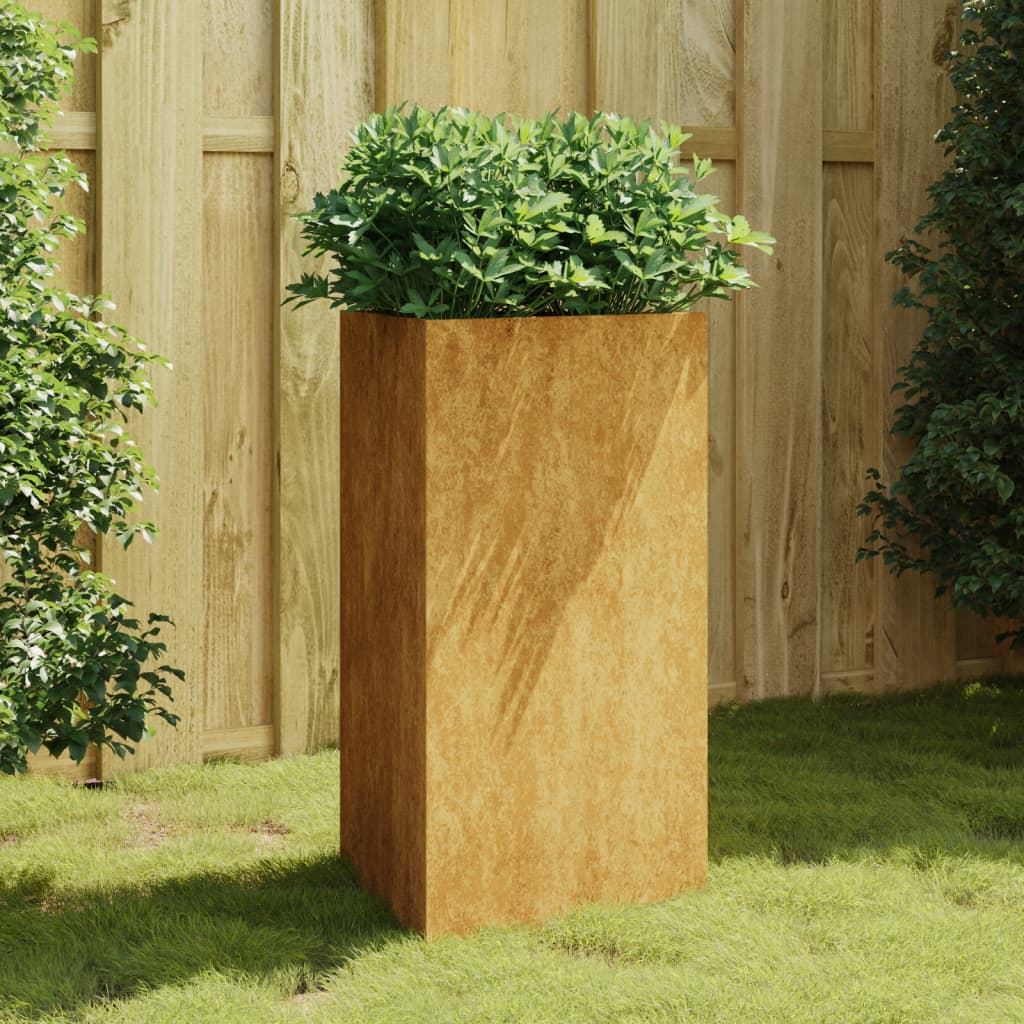 vidaXL Garden Planter 50x43x75 cm Corten Steel