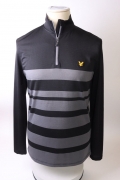 Lyle & Scott Men’s Lightweight Wide Stripe 1/4 Zip Midlayer – M – Black – Get That Brand