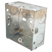 35mm 1 Gang Single Galvanised Steel Metal Back Box 5 Pack – Masterlec