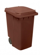 360L Two Wheel Plastic Bin – Brown