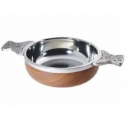 4.5″ Wood Pewter Quaich