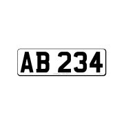 Legal 4D Number Plates For All Vehicles – White – Front – 5 Dig Plate – 338w x 101hmm – JDM Plates