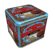 Palets pur beurre Tout Chocolat x32 boite métal – All chocolate shortbread x32 large metal box – Mère Poulard, 500g – Chanteroy – Le Vacherin Deli