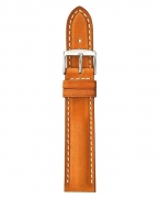 Padded Vintage Leather Watch Band Orange, 18mm