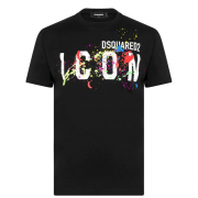 DSQUARED ICON SPLAT T SHIRT ‘BLACK’ X-Large – RpshoppingHQ