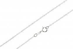 Made in Italy – 925 Sterling Silver Delicate Cable Trace Chain – GCH008 22″ – 56cm – SilverAmberJewellery