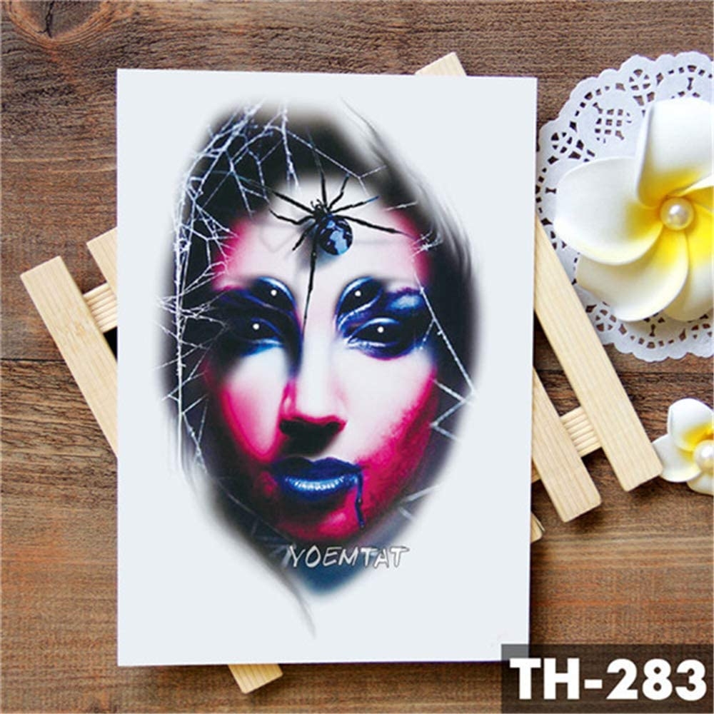 Temporary Tattoo TH-283 Surreal Spider Woman Portrait – Temporary Tattoos – Dublin Body Paint