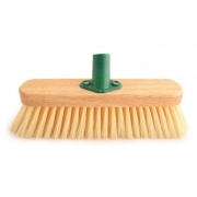 11″ Soft Cream Varnished Stock Broom, Soft Sweeping Brush Head