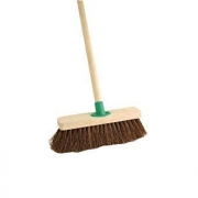 10″ Stiff Natural Bassine Sweeping Brush Broom with Handle