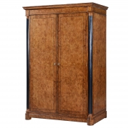 Empire style burr oak wardrobe