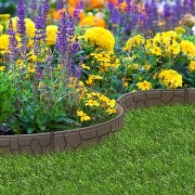 Primeur Earth Flexi Curve Lawn Edging 1.2m Rockwall Border – Masterlec