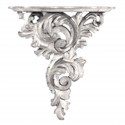 Silver leaf wall bracket – large, left facing